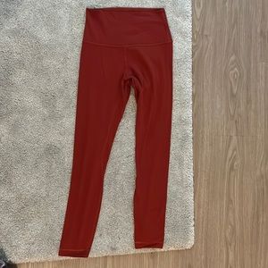 25” lululemon align leggings- Cayenne color